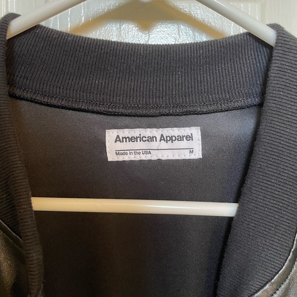 American Apparel Unisex Day Jacket - Black / Lamé Smoke Denim / M - Picture 3 of 3